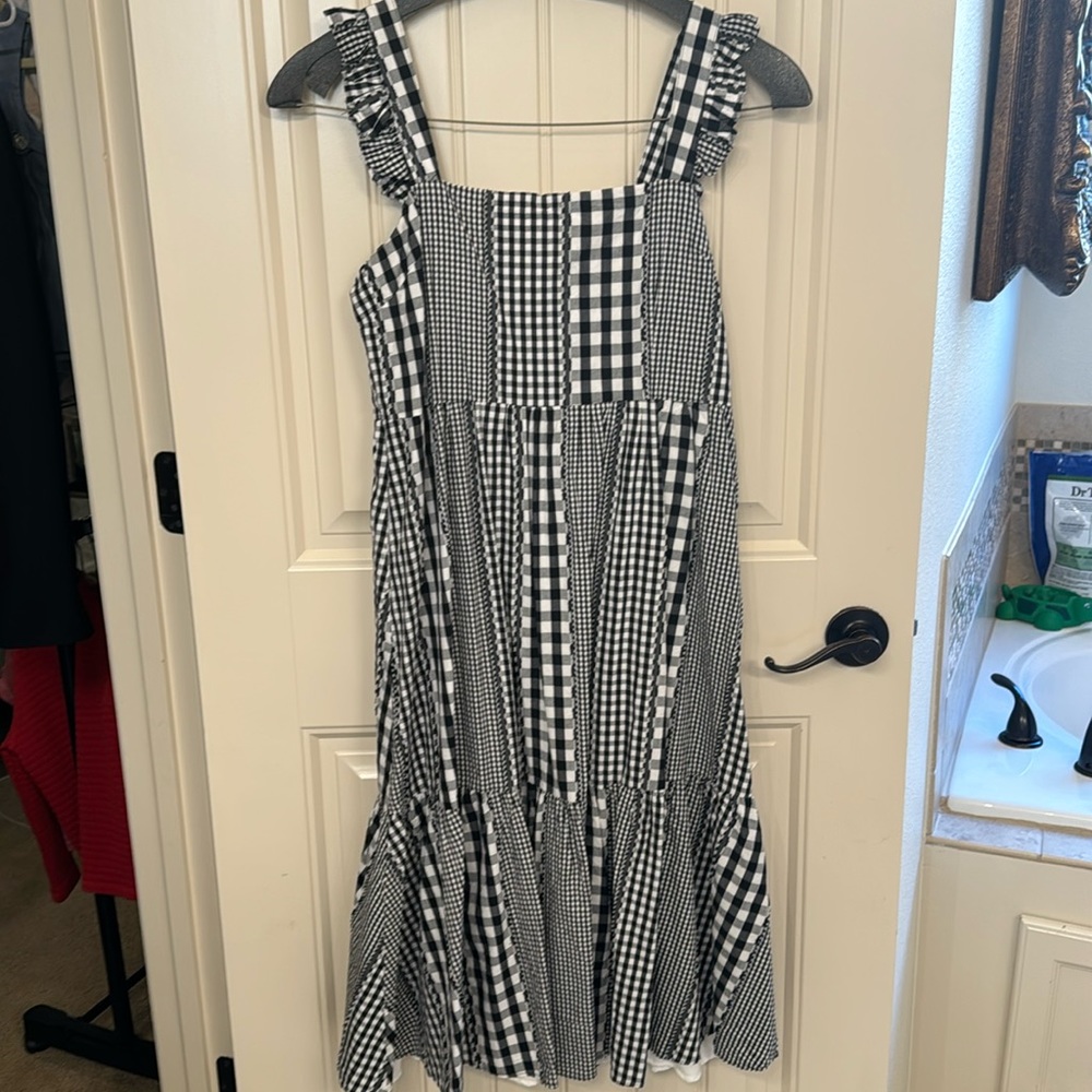 Crosby by Mollie Burch Black and white checkered dress